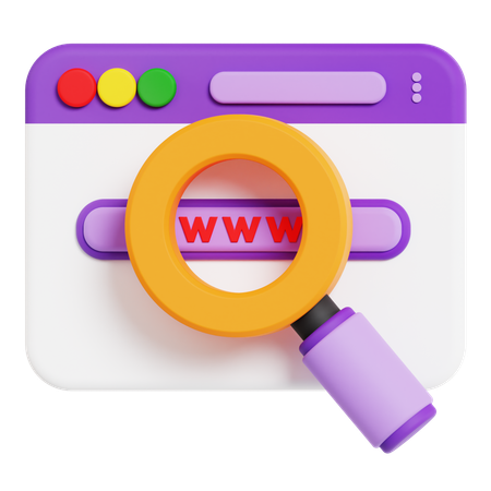 Dominio de búsqueda  3D Icon
