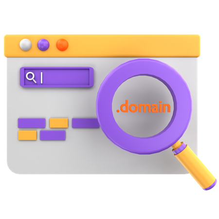 Domínio de pesquisa  3D Icon