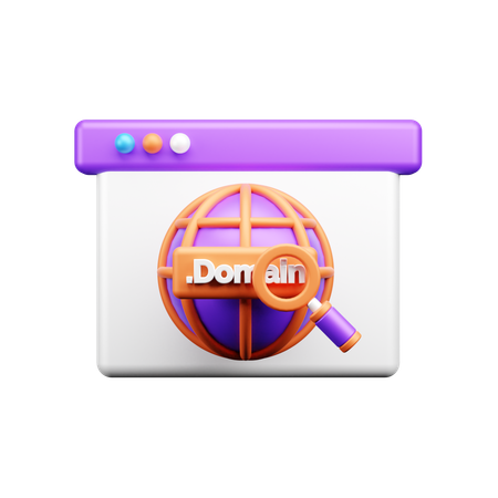 Dominio del navegador  3D Icon