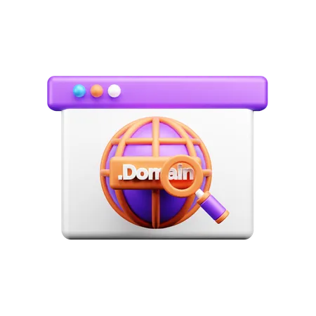 Dominio del navegador  3D Icon