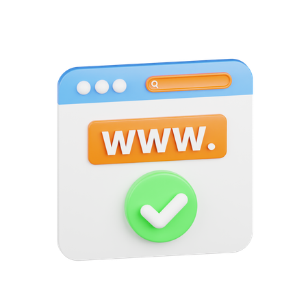 Dominio registrado  3D Icon