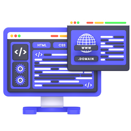 Dominio web  3D Icon