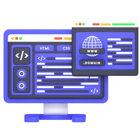 Dominio web  3D Icon