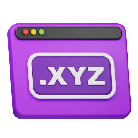 Domínio xyz  3D Icon