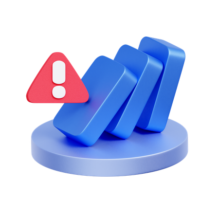 Domino Effect Risk  3D Icon