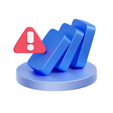Domino Effect Risk  3D Icon