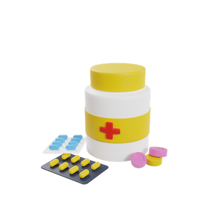 Don de médicaments  3D Icon