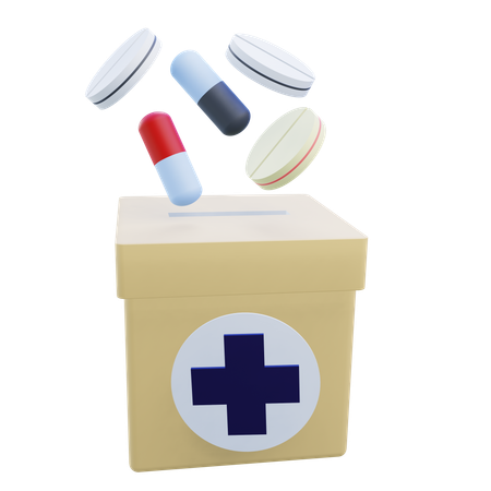 Don de médicaments  3D Icon