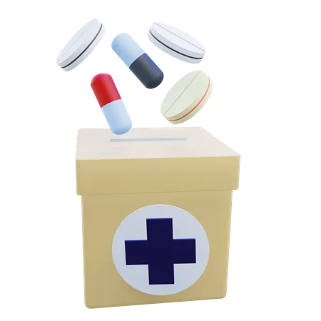 Don de médicaments  3D Icon