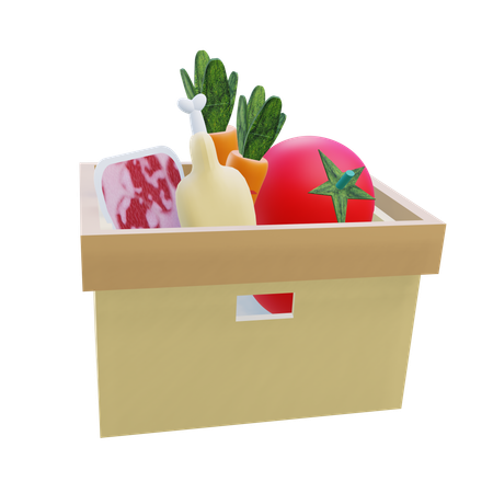 Donación de alimentos  3D Icon