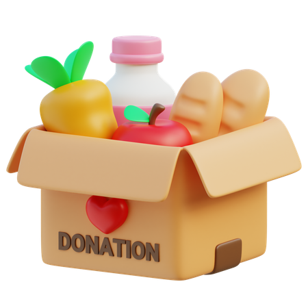 Donación de alimentos  3D Icon