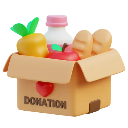 Donación de alimentos  3D Icon