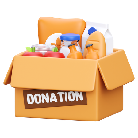 Donación de alimentos  3D Icon