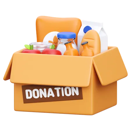 Donación de alimentos  3D Icon