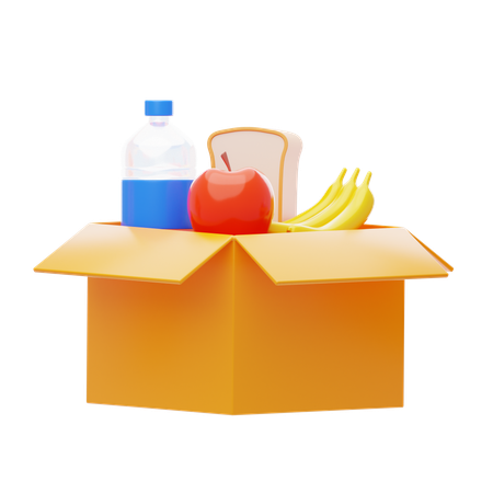 Donación de alimentos  3D Icon