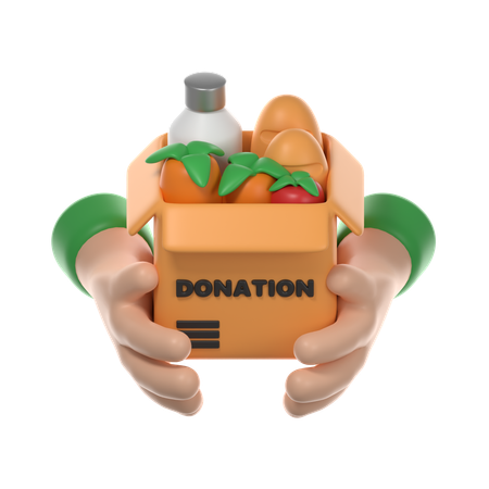 Donación de alimentos  3D Icon