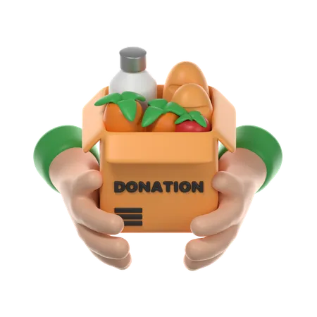 Donación de alimentos  3D Icon