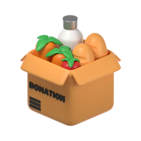 Donación de alimentos  3D Icon