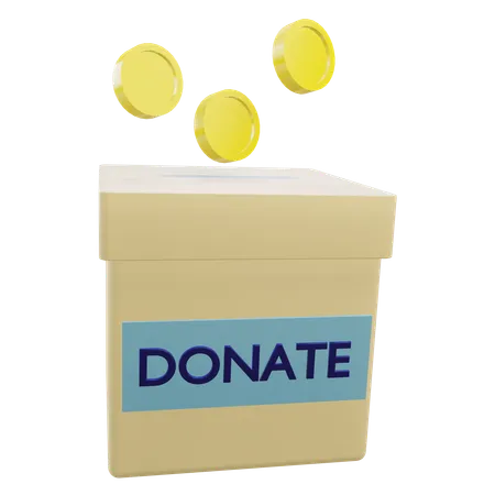 Donación de caja  3D Icon