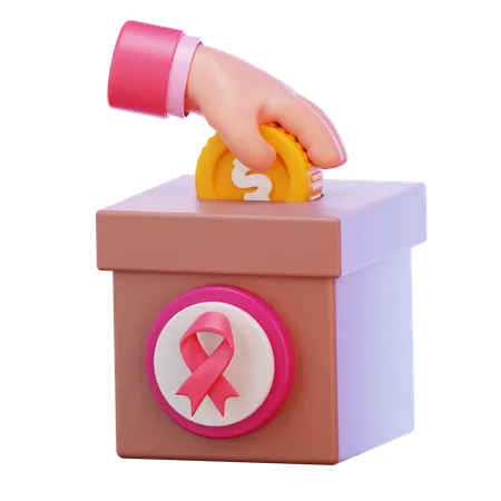 Donación de cáncer  3D Icon