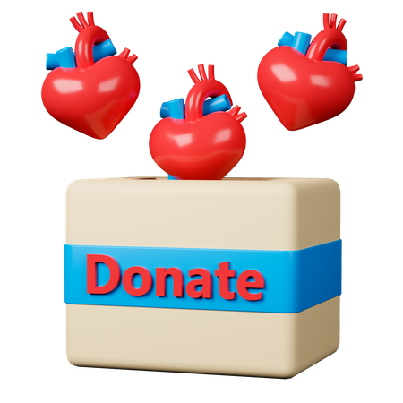 Donación de corazón  3D Icon