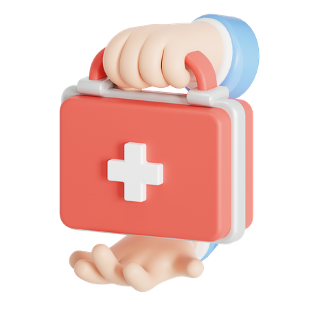 Donación de suministros médicos.  3D Icon