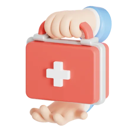 Donación de suministros médicos.  3D Icon