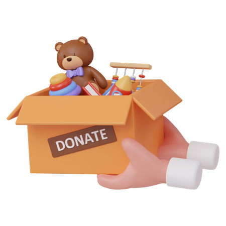 Donación de juguetes  3D Icon