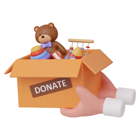 Donación de juguetes  3D Icon