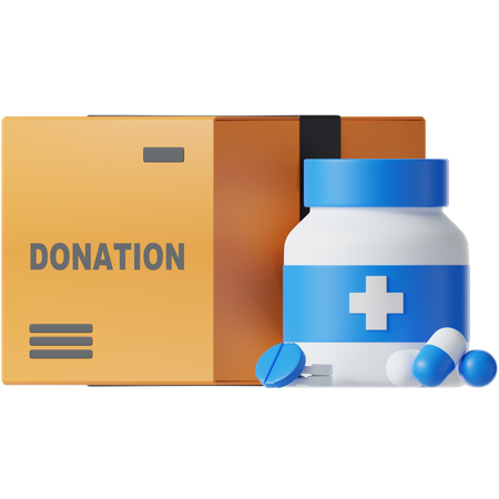 Donación de medicamentos  3D Icon