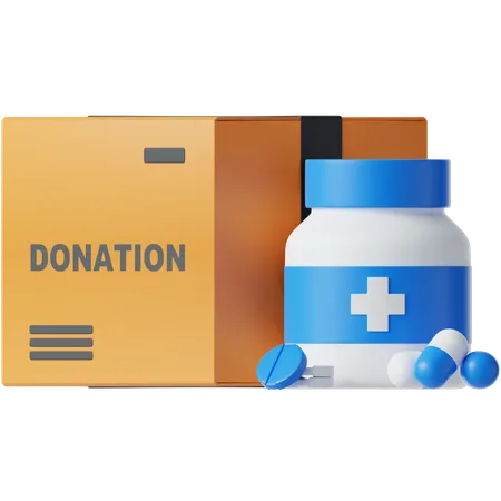 Donación de medicamentos  3D Icon