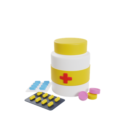 Donación de medicamentos  3D Icon