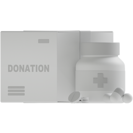 Donación de medicamentos  3D Icon