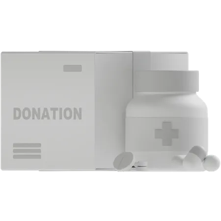 Donación de medicamentos  3D Icon