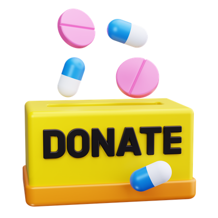 Donación de medicamentos  3D Icon