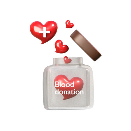 Donación de sangre  3D Icon