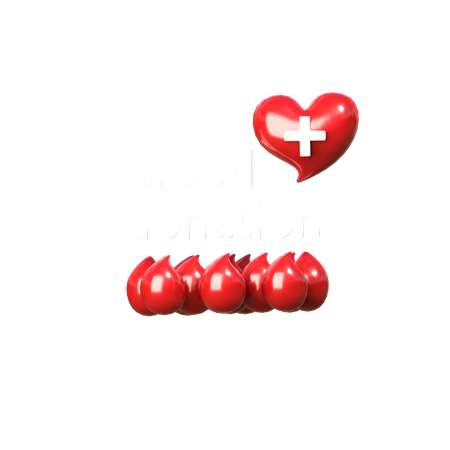 Donación de sangre  3D Icon