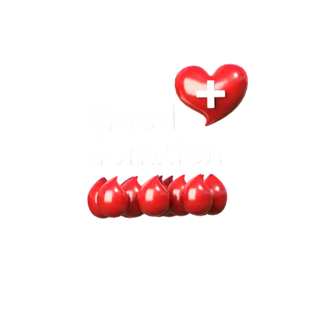 Donación de sangre  3D Icon