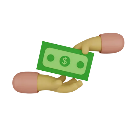 Dinero de donación  3D Icon