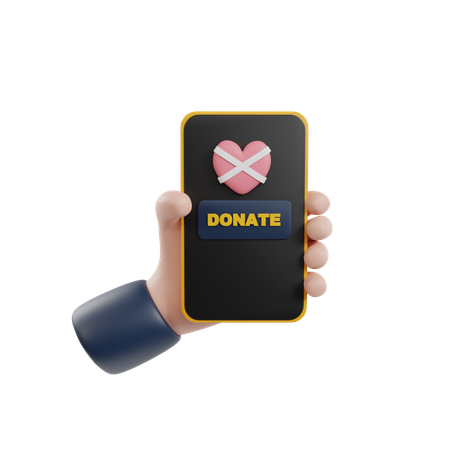 Donación en línea  3D Icon