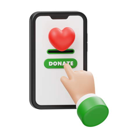 Donación en línea  3D Icon