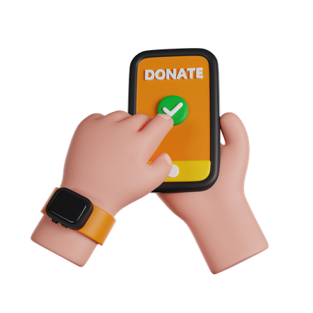 Donación en línea  3D Icon