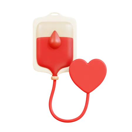 Donando sangre  3D Icon