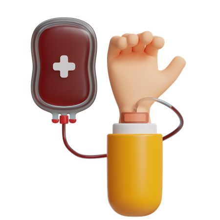 Donante de sangre inyectable  3D Icon