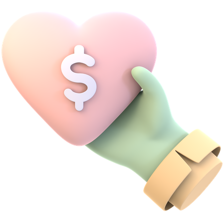 Donar corazon  3D Icon