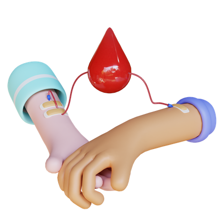Donar sangre  3D Illustration