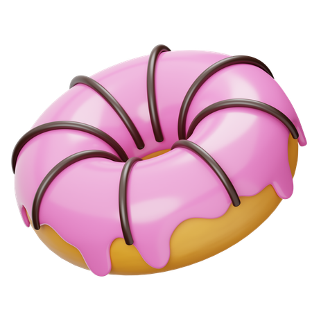 Donas de chocolate y fresa  3D Icon