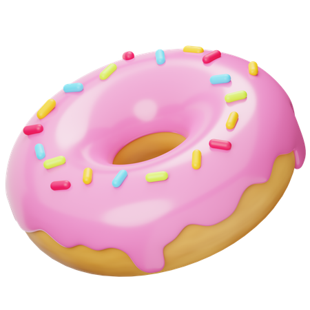 Donas de fresa  3D Icon