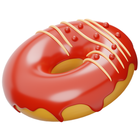 Donas de terciopelo rojo  3D Icon