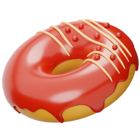 Donas de terciopelo rojo  3D Icon